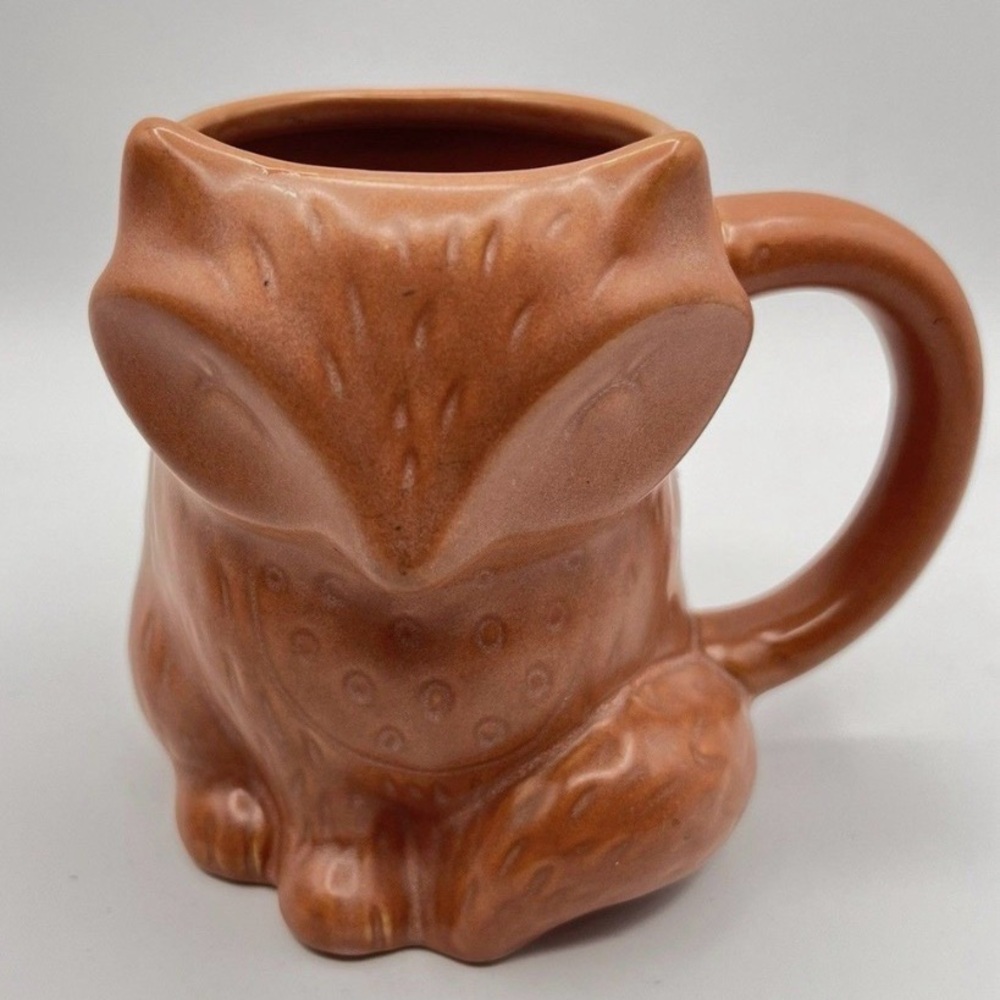 Threshold 3D Fox mug 11 Oz stoneware mug adorable woodland animal playful fox